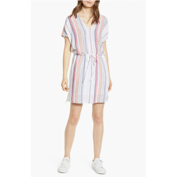 RAILS Wren Striped Linen-blend Tunic Dress in Marrakesh Stripe - Picture 2 of 12